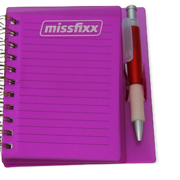 Notepad with pen Pink